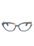 Alain Mikli cat-eye acetate frames - 005 Opal Blue / Sand / Black
