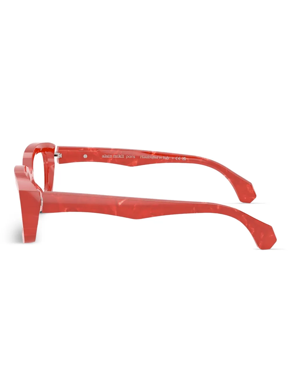  Alain Mikli Geometric Acetate Frames - Red 