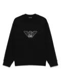 Emporio Armani logo-patch sweatshirt - Black