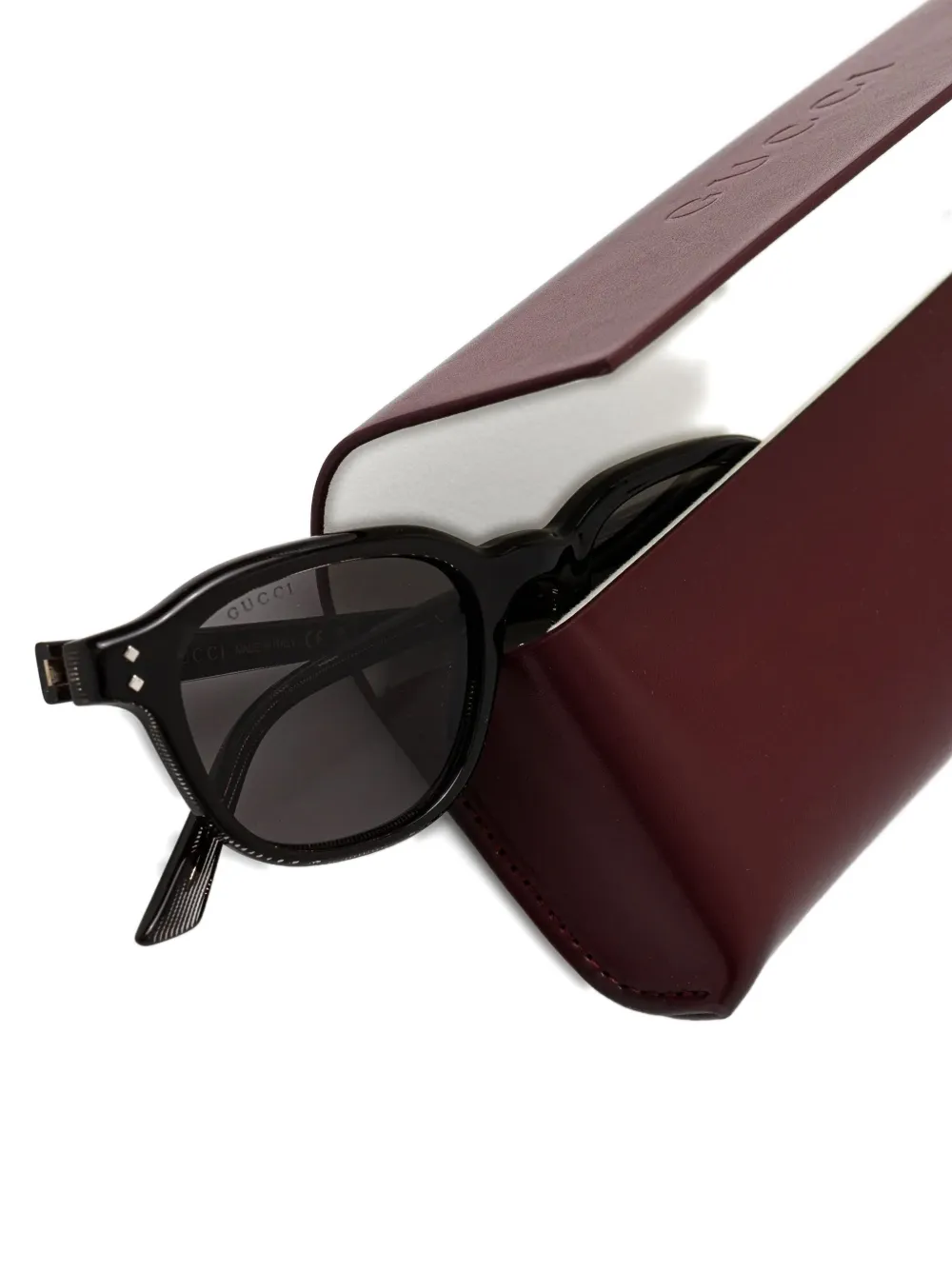 Gucci Eyewear Zonnebril met schilpadschild design Zwart