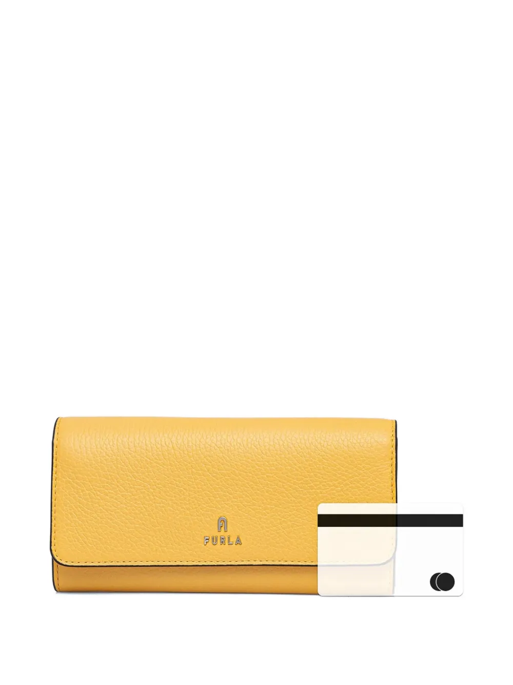 Furla Portemonnee met logo Geel