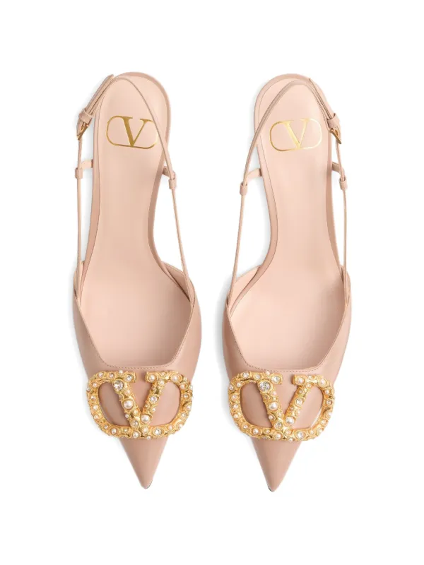 Valentino Garavani Vロゴ シグネチャー スリングバック カーフスキン