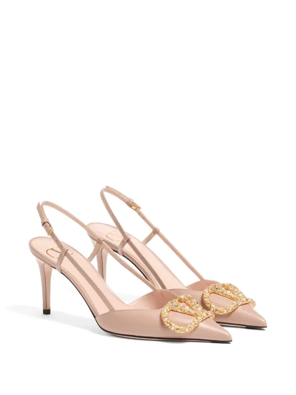 Valentino Garavani Vロゴ シグネチャー スリングバック カーフスキン