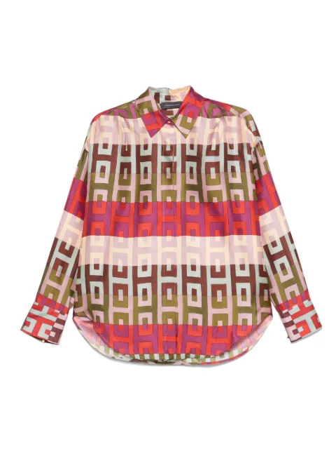 Lorena Antoniazzi camisa con estampado geométrico