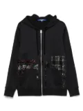 Junya Watanabe MAN lace-detail hoodie - Black