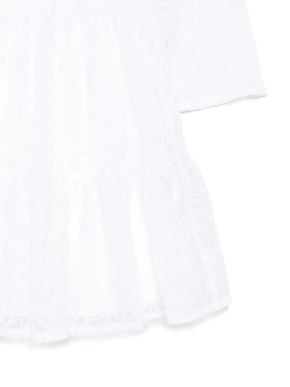 TWINSET Kids Jurk met geborduurde bloemen Wit