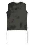 Andrea Ya'aqov tie dye-pattern vest - Green
