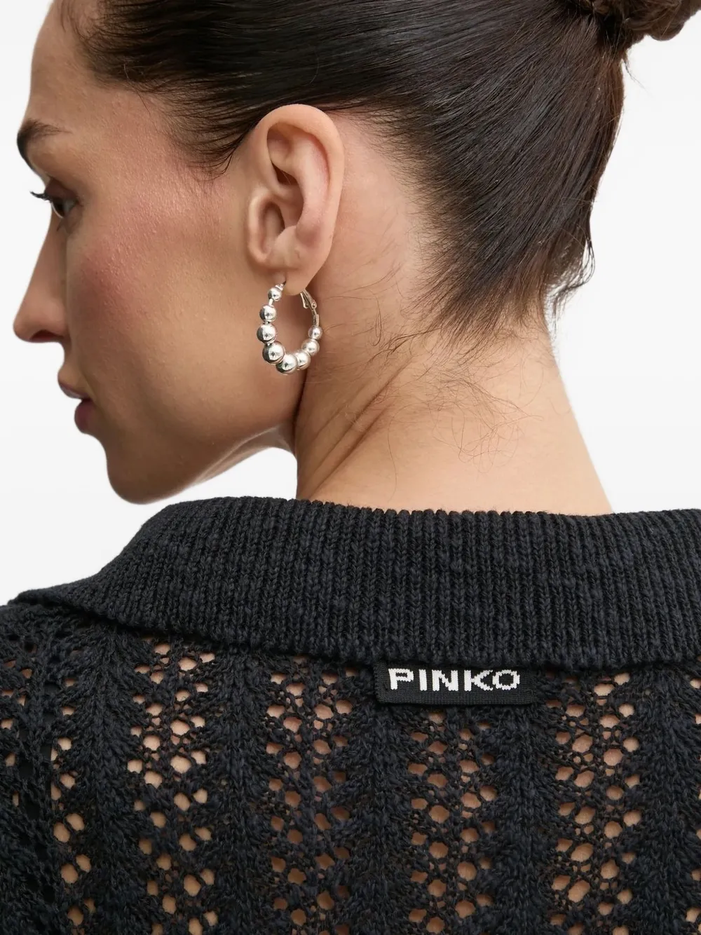 Pinko Polo-neck Sweater In Black