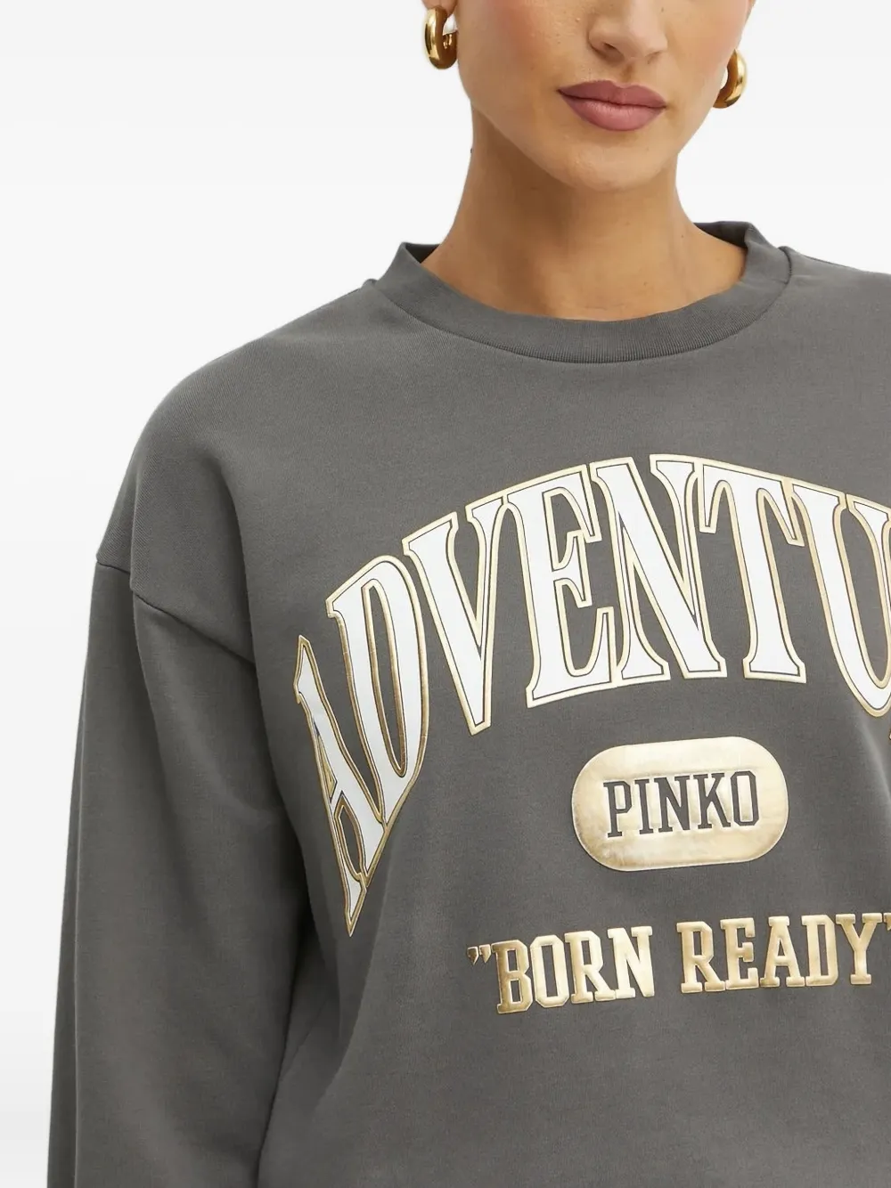 PINKO cotton sweatshirt Grijs