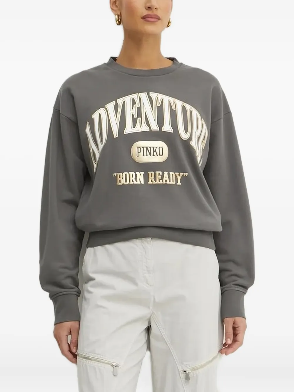PINKO cotton sweatshirt Grijs