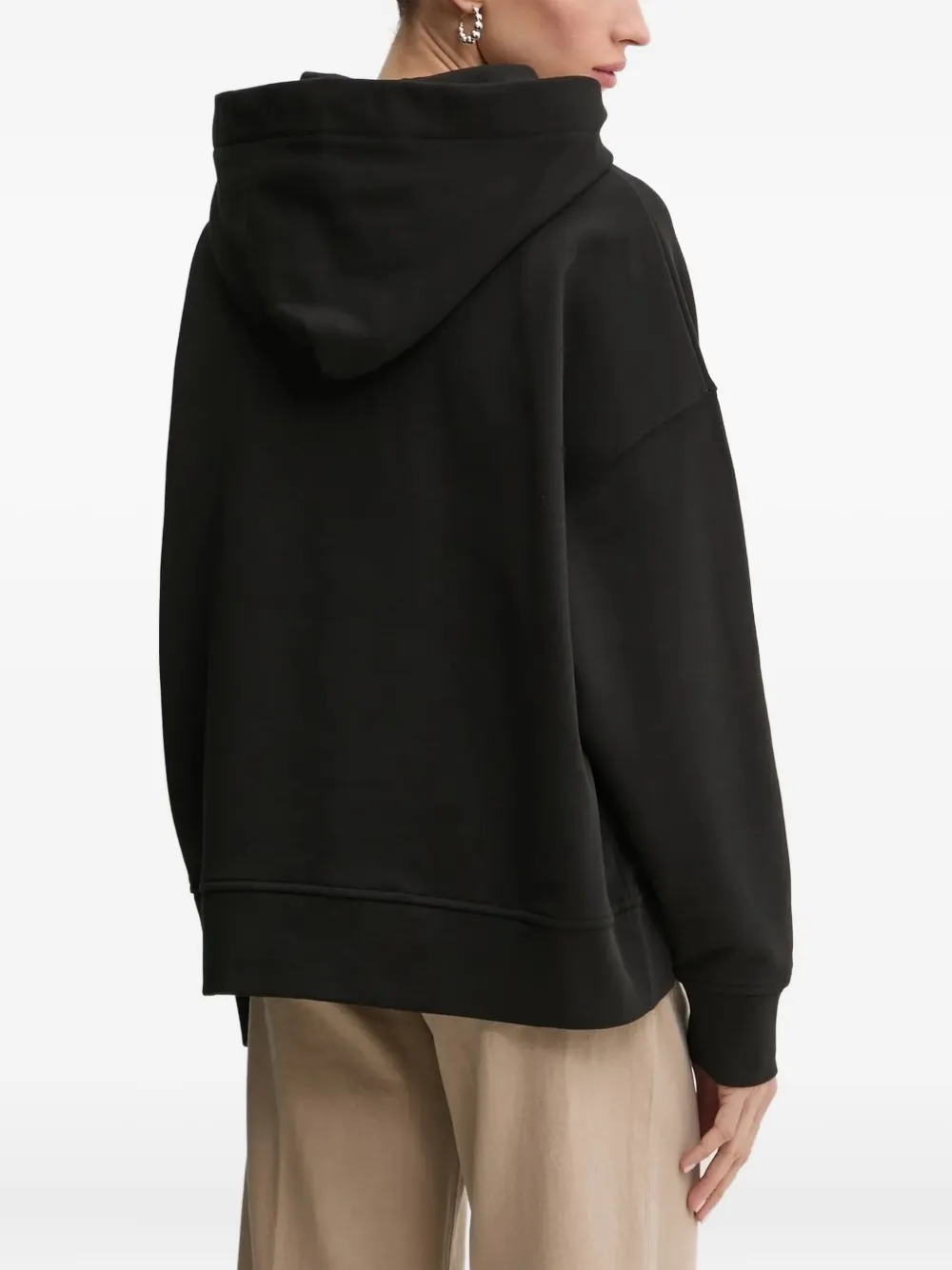 PINKO embroidered-logo hoodie Zwart