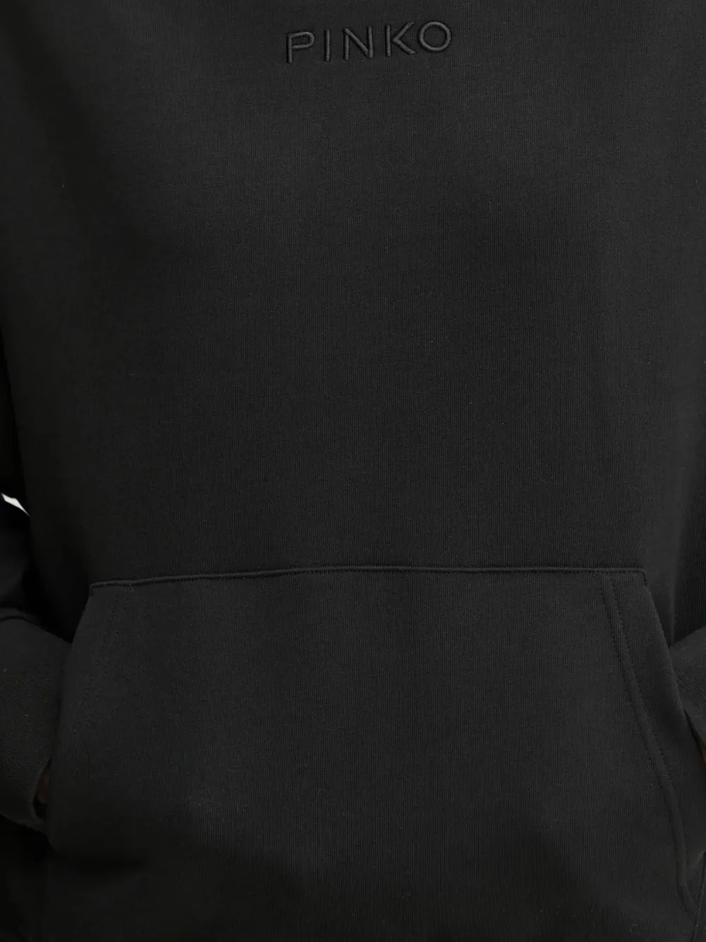 PINKO embroidered-logo hoodie Zwart