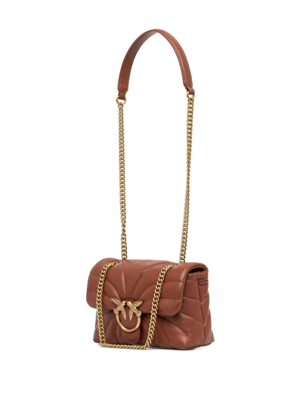 PINKO Love Baby Puff grote crossbodytas Bruin