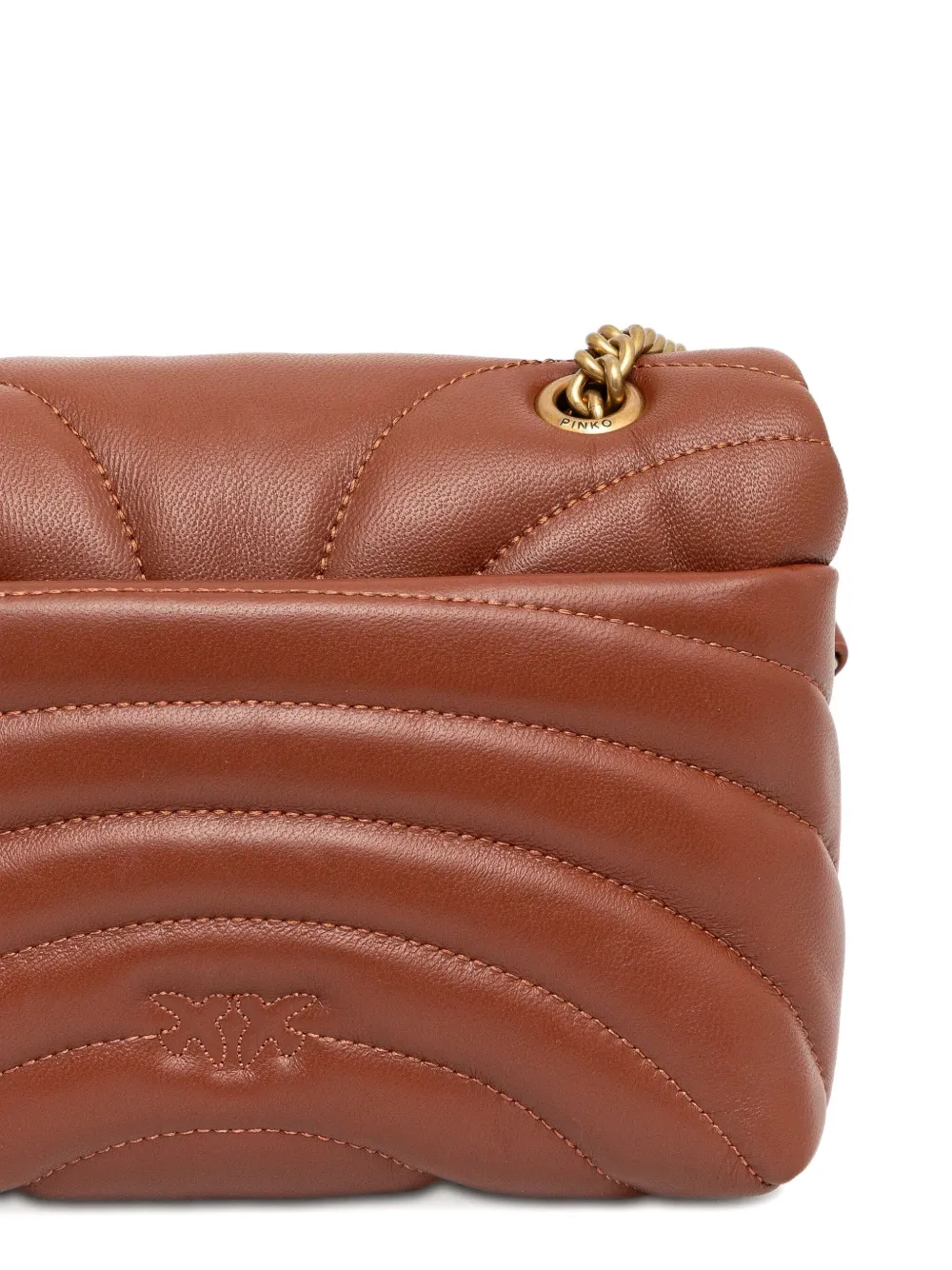 PINKO Love Baby Puff grote crossbodytas Bruin