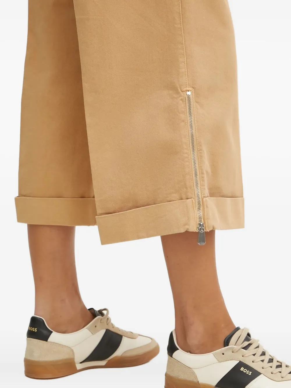 PINKO Broek met ritsdetail Bruin