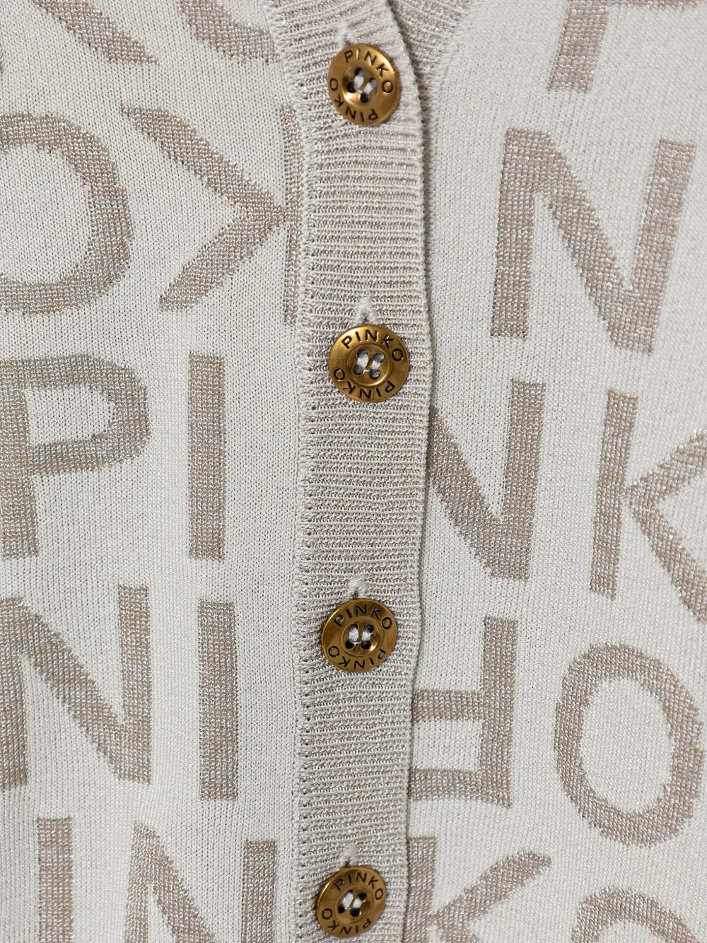 Pinko Kids Vest met logo Beige