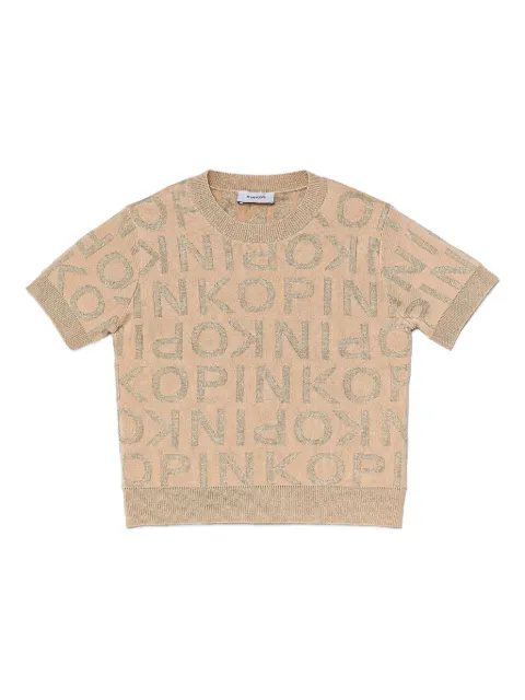 Pinko Kids logo-pattern short-sleeve T-shirt