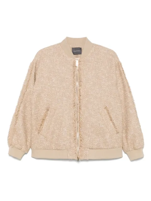 Lorena Antoniazzi chamarra bomber de tweed