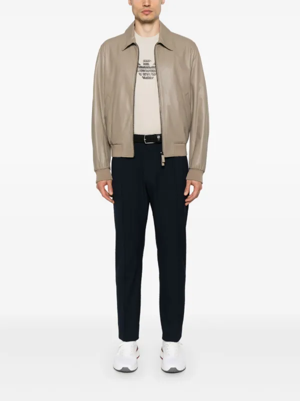 Emporio Armani Leather Jacket | Brown | FARFETCH Emporio Armani Leather Jacket | Brown | FARFETCH