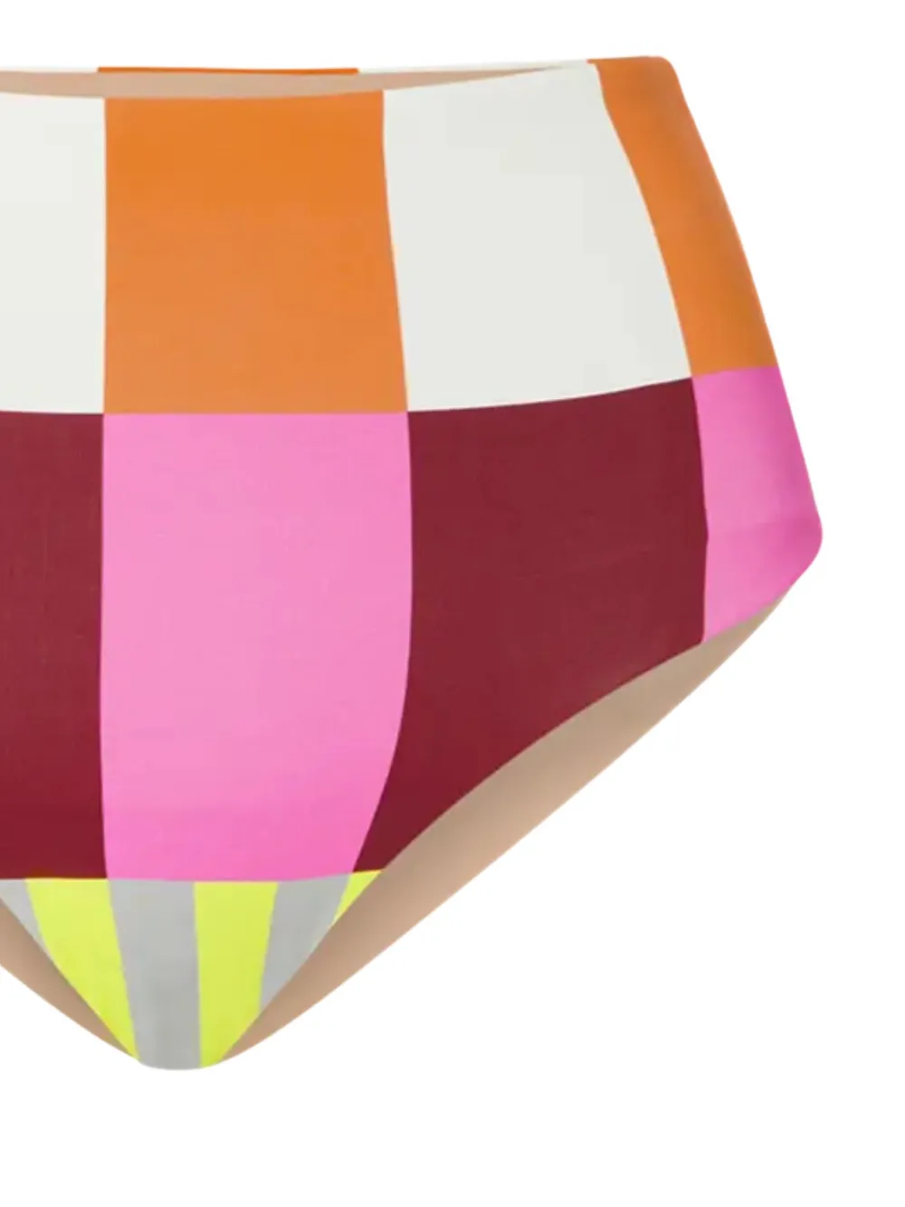 Cala De La Cruz Elisa Chequered Bikini Bottom In Multi