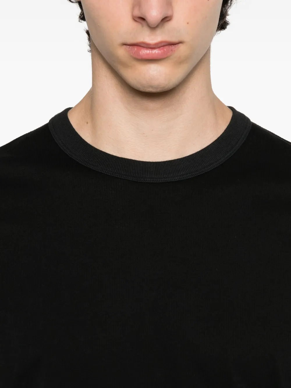 Stone Island T-shirt met ronde hals Zwart