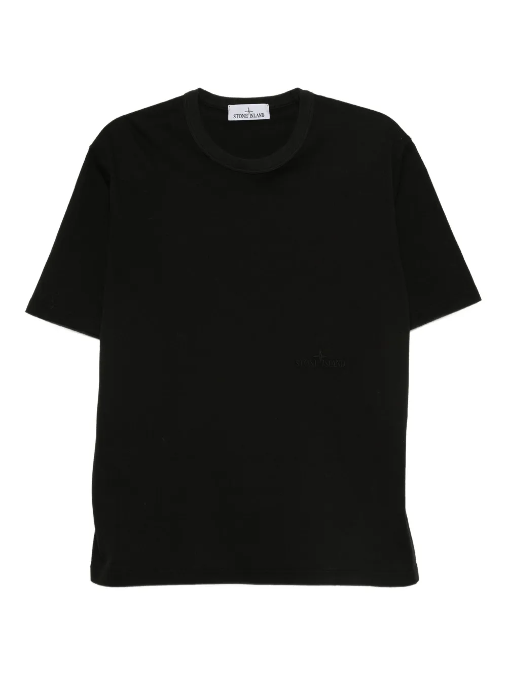 Stone Island T-shirt met ronde hals Zwart