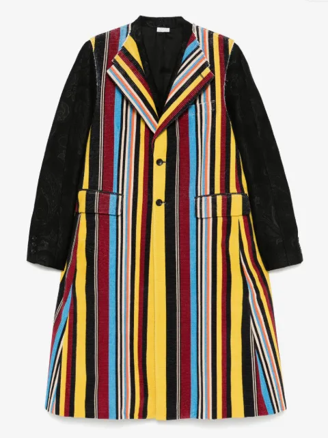 Comme des Garçons Homme Plus abrigo con motivo de rayas