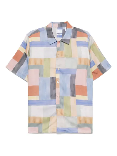 PS Paul Smith colourblock-print short-sleeve shirt