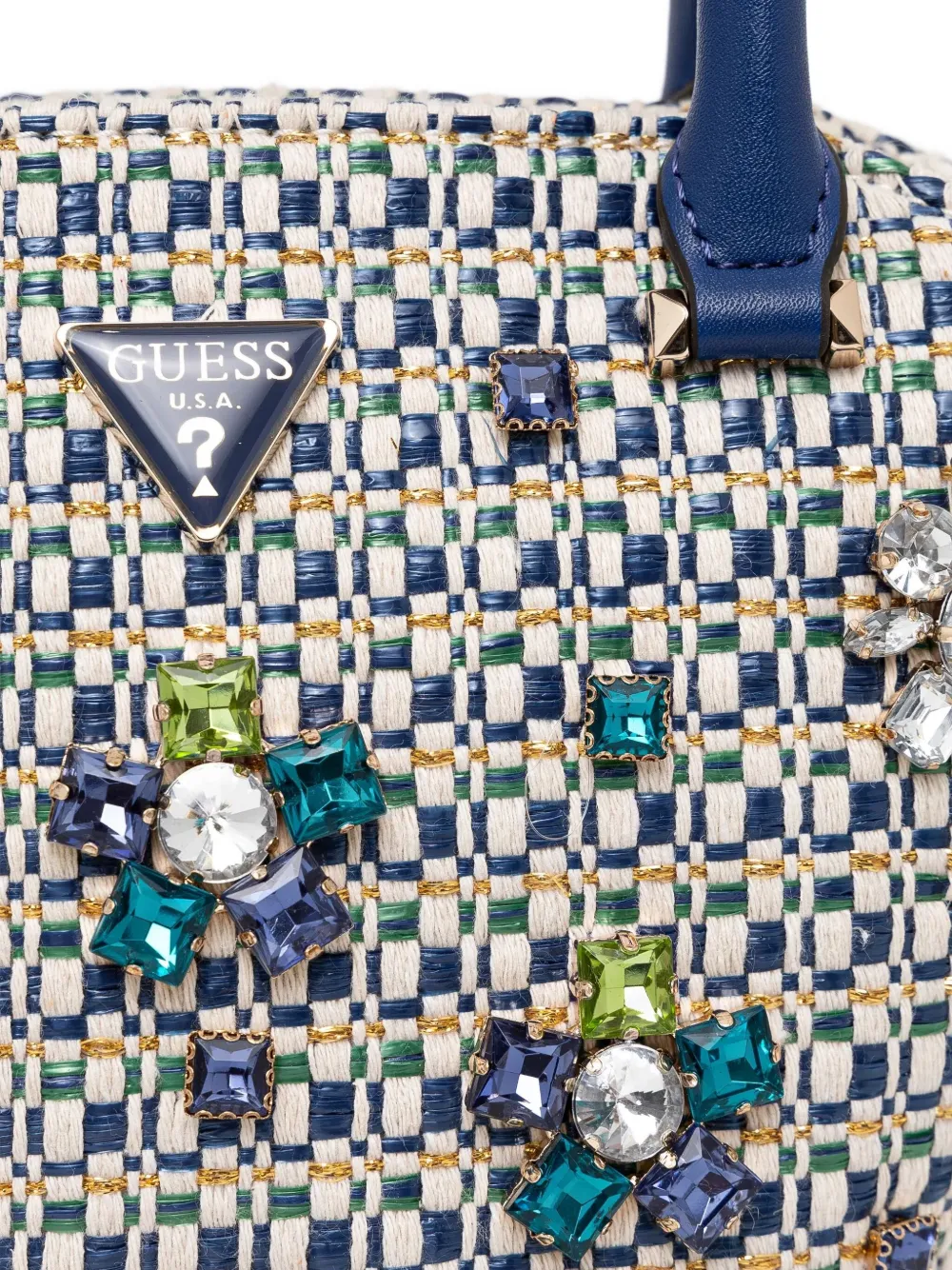 GUESS USA Shopper verfraaid met kristallen Blauw
