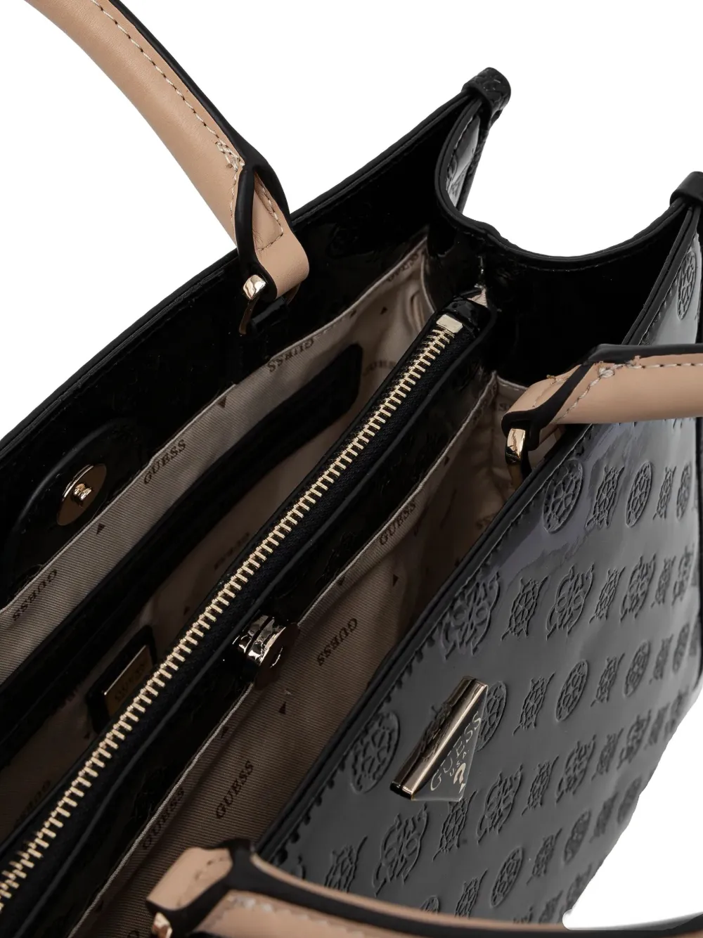GUESS USA Shopper met monogram-print Zwart