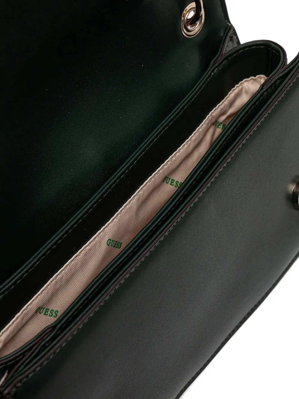 Guess Usa Top-handle Key-detail Satchel Bag In Black