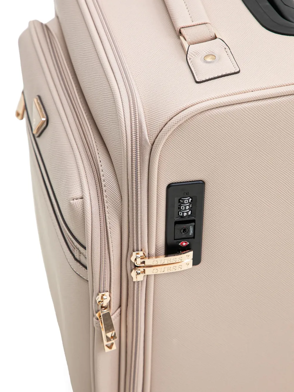 GUESS USA Reistas met logoplakkaat Beige