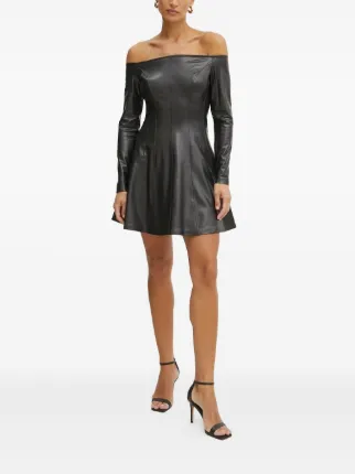knee length dresses for ladies Guess Lina Faux-Leather Shirtdress  BK's Brand Name Clothing