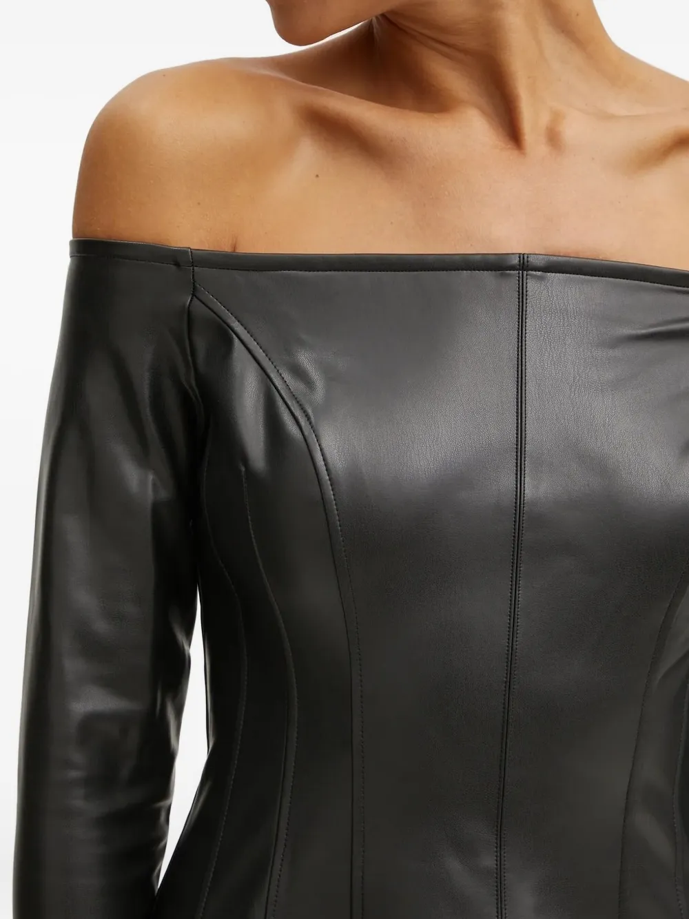 GUESS USA Off-shoulder mini-jurk Zwart
