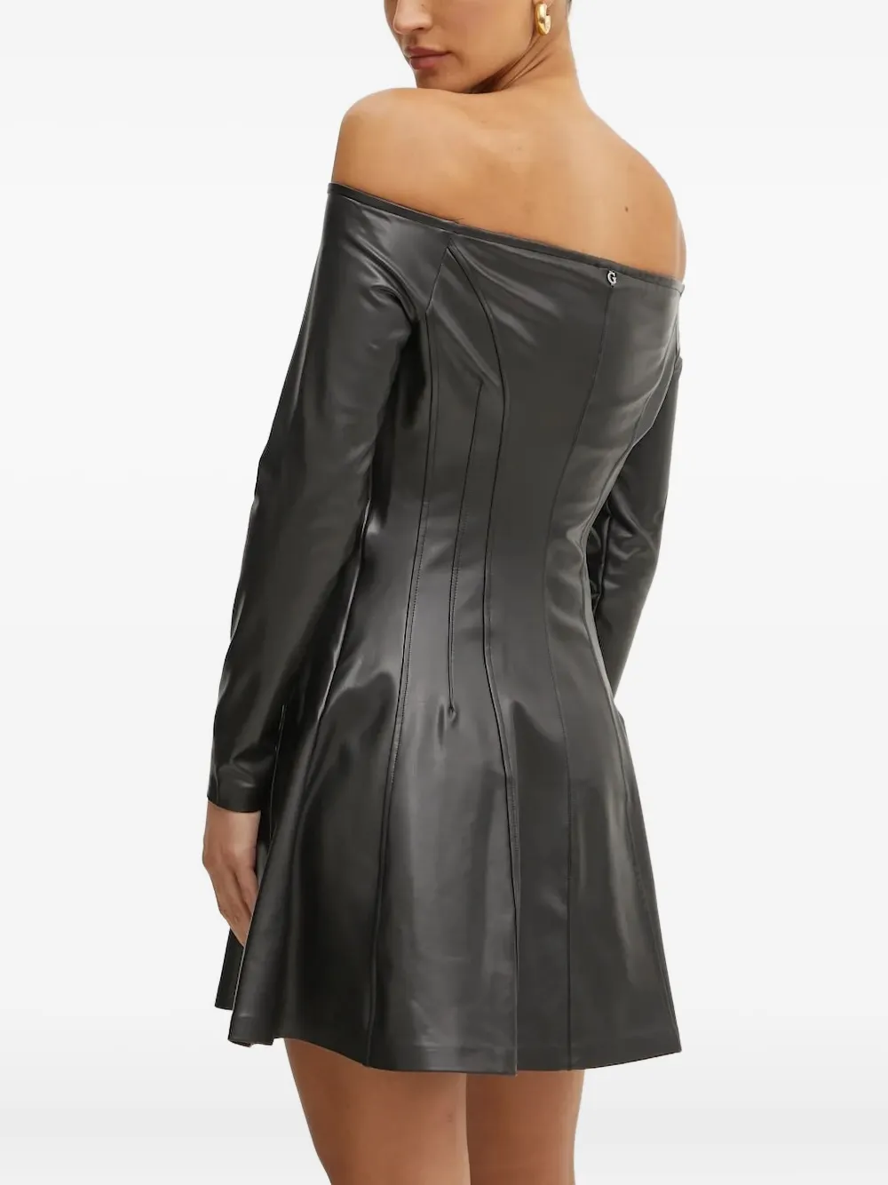 GUESS USA Off-shoulder mini-jurk Zwart