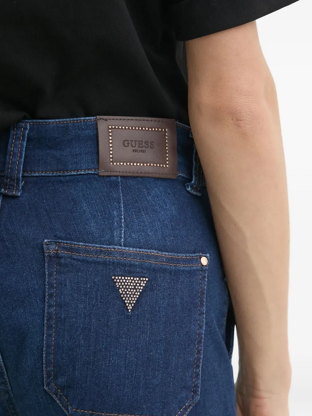 GUESS USA Bootcut jeans met cargozak Blauw