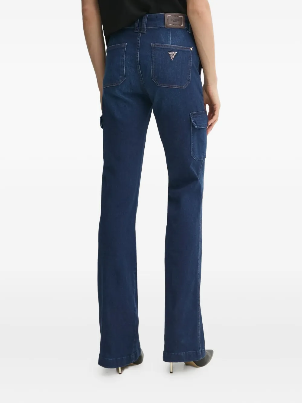 GUESS USA Bootcut jeans met cargozak - Blauw