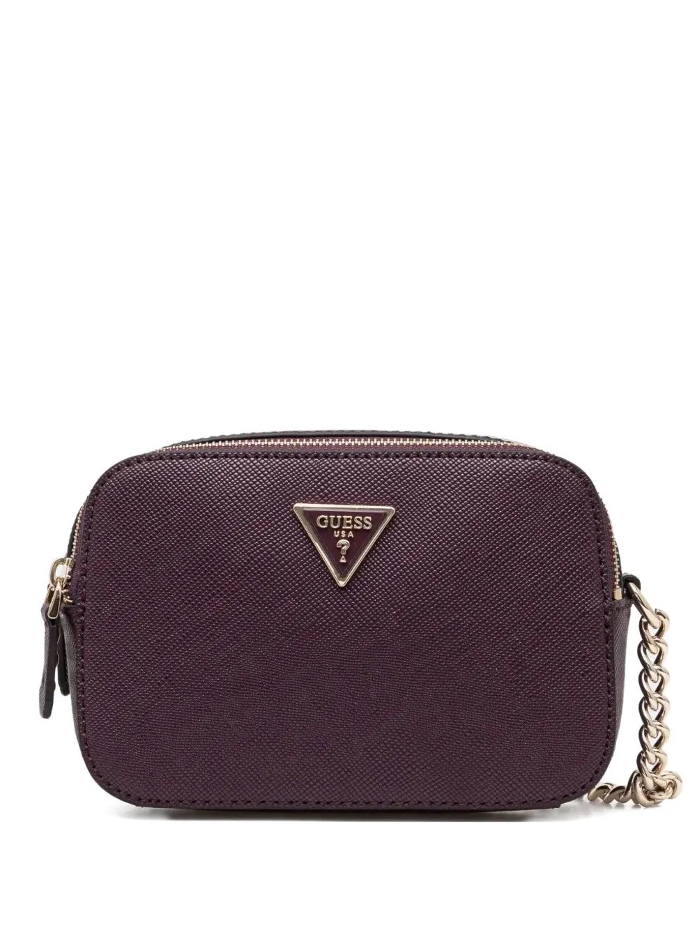 GUESS USA レザー ショルダーバッグ - パープル GUESS USA レザー ショルダーバッグ - パープル