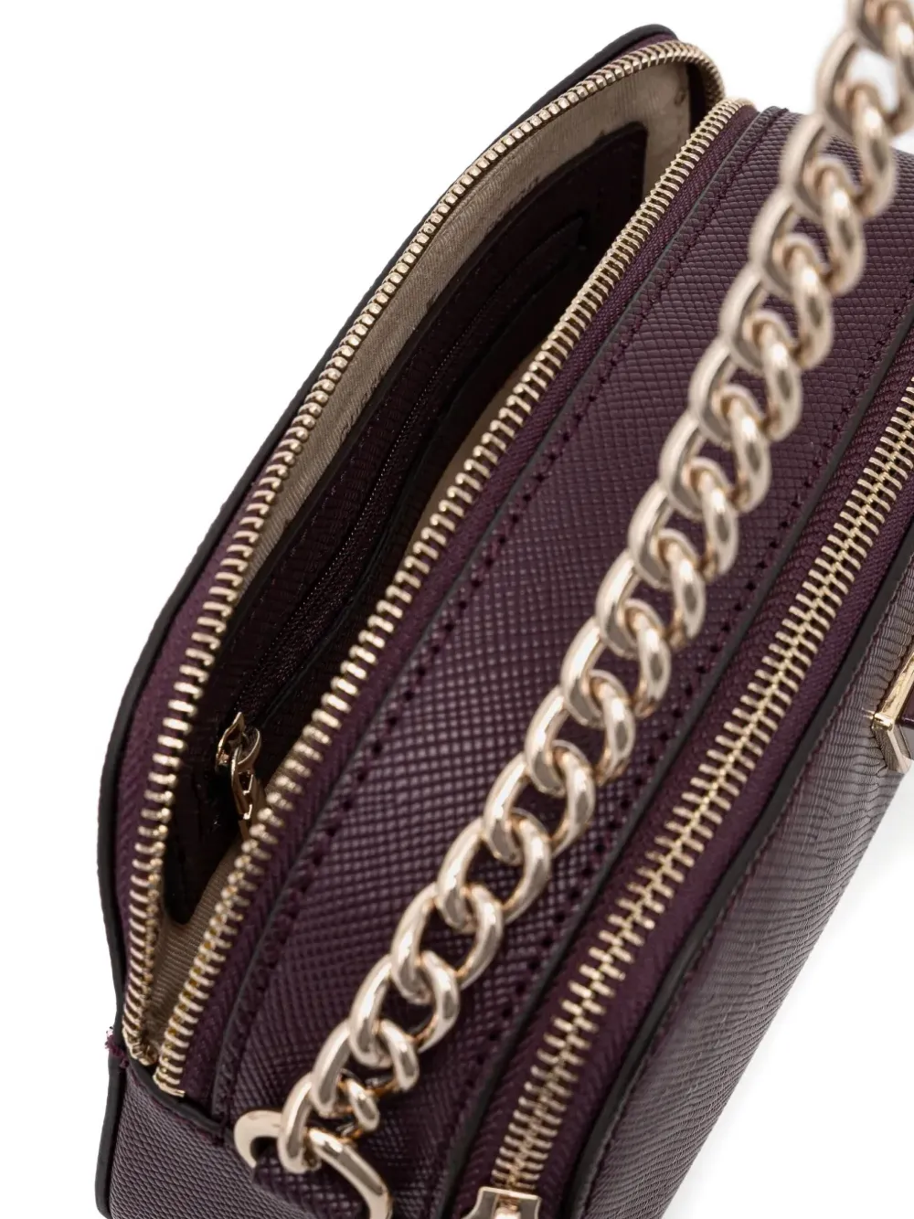 GUESS USA Leren crossbodytas Paars