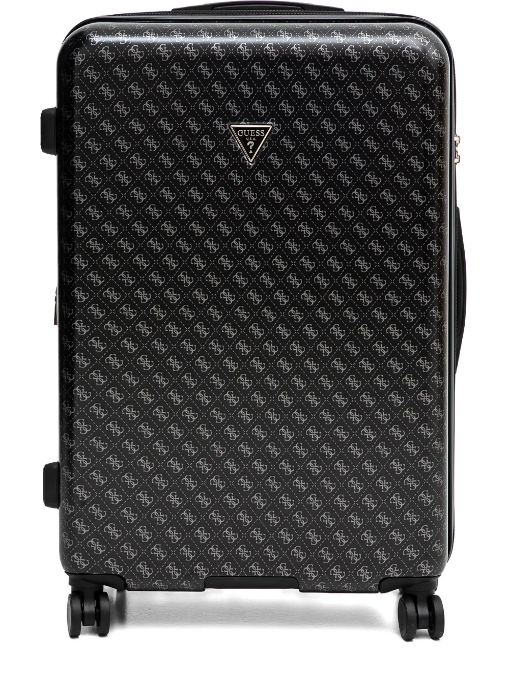 Guess Usa Monogram-pattern Luggage In Black