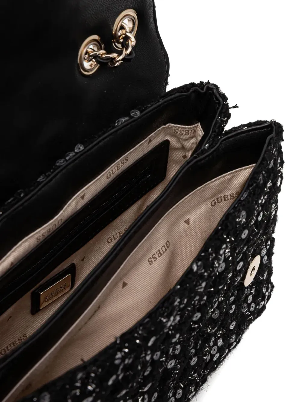 GUESS USA Crossbodytas met pailletten Zwart