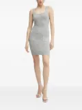 GUESS USA diamond-pattern patch-pocket mini dress - Grey