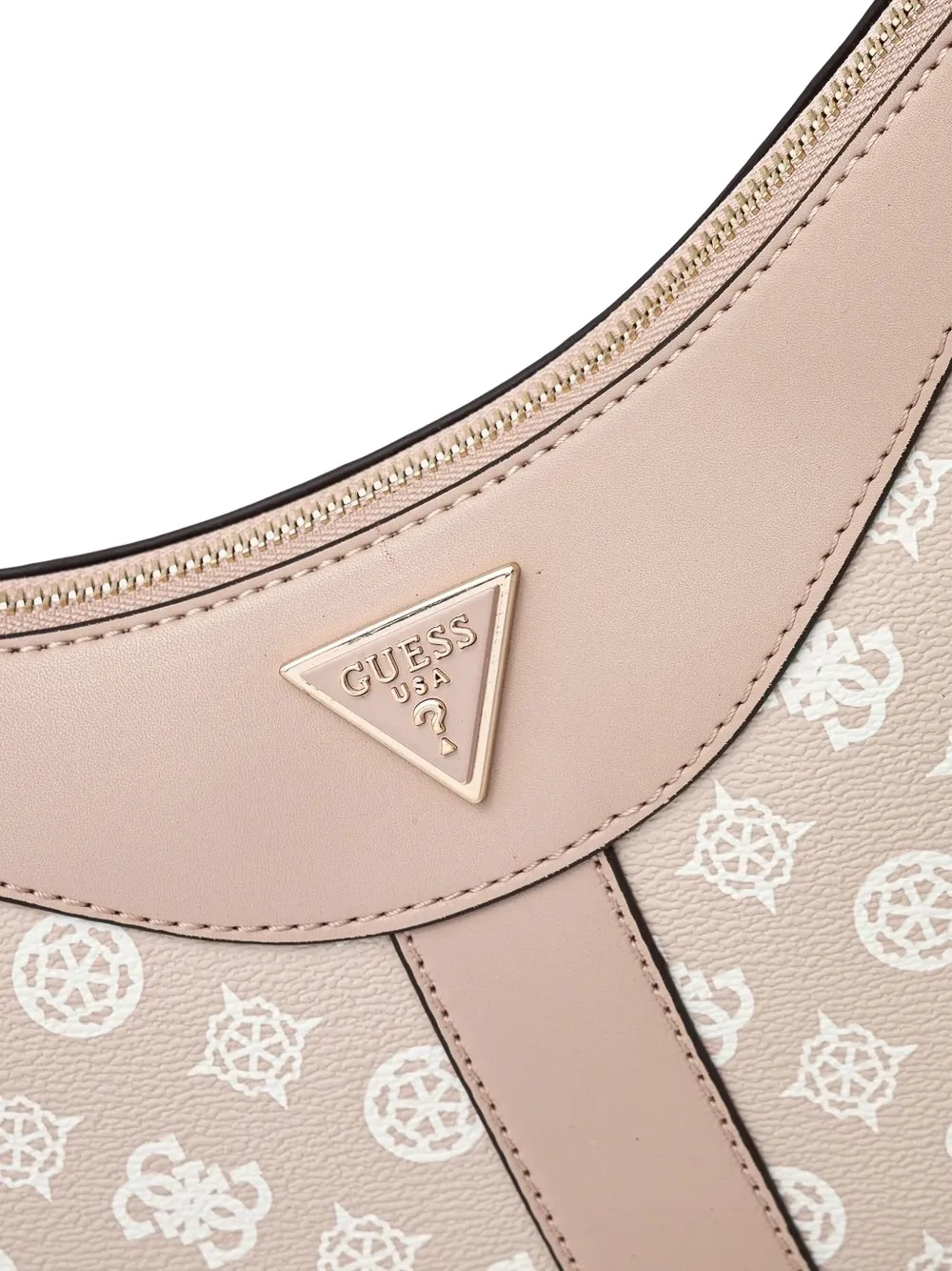 GUESS USA Dorys schoudertas met logoplakkaat Beige
