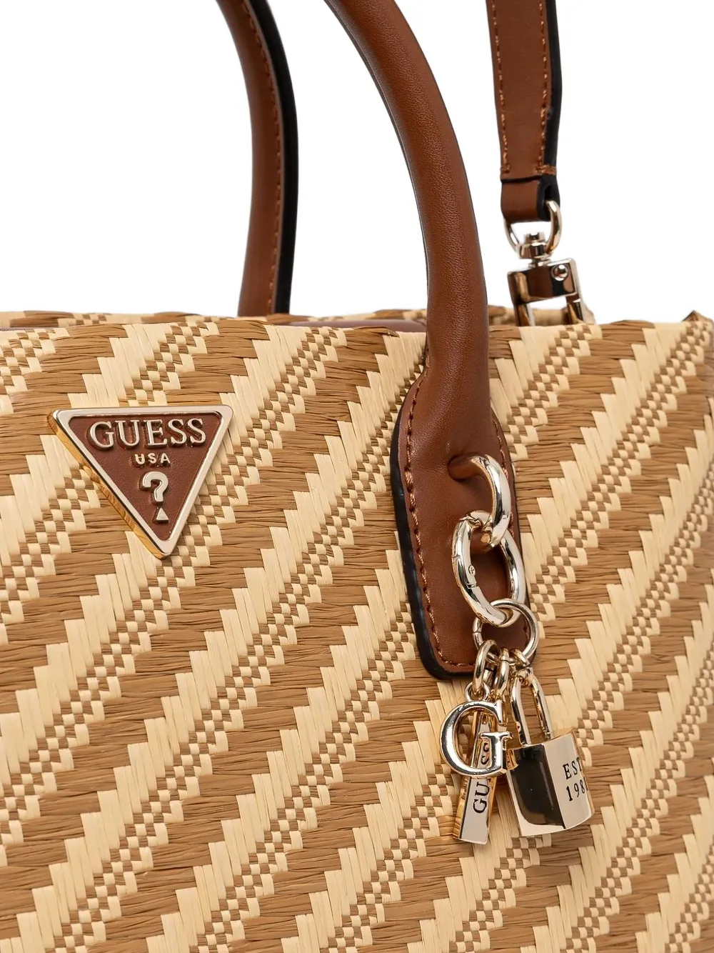 Guess Usa Simona Tote Bag In Neutral