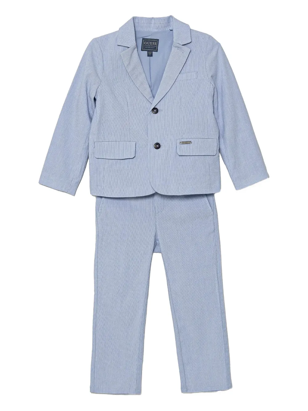Guess Kids' Striped Two-piece Suit In Blue
