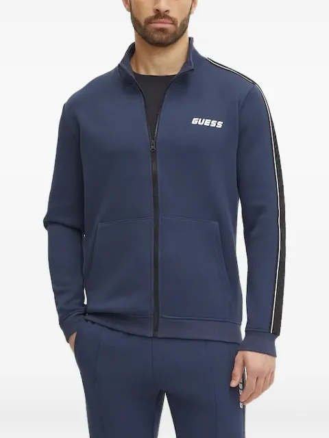 GUESS USA sweatshirt med logodetalje og lynlås