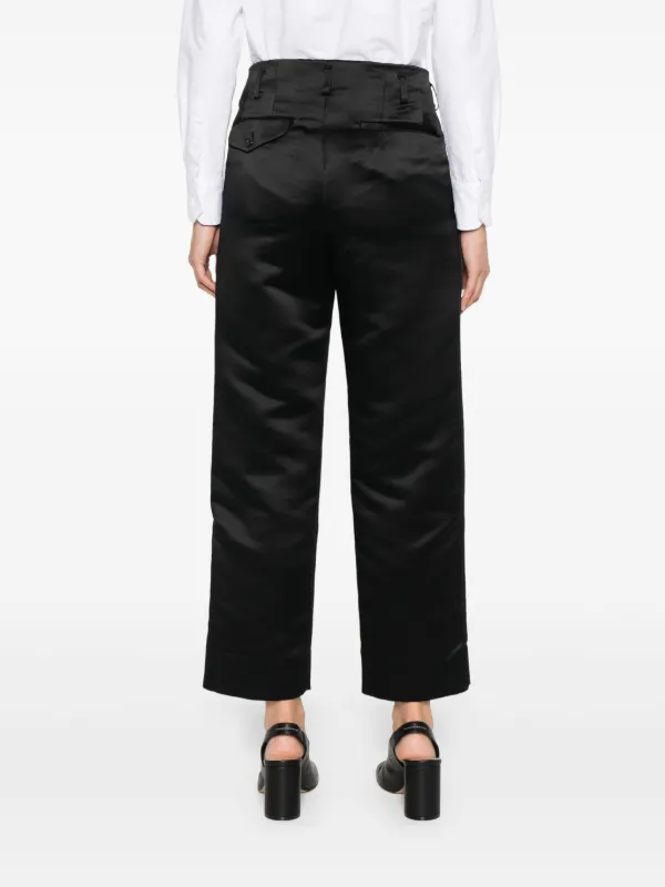 Comme Des Garçons Cropped Tailored Trousers | Black