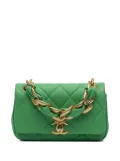 CHANEL Pre-Owned 2021 Small Quilted Lambskin Chain Is More Flap satchel - Green