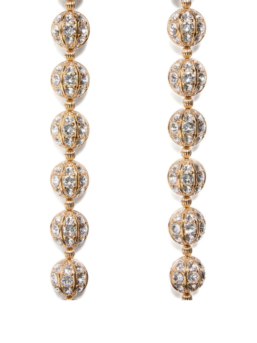 Valentino Crystal-embellished Sphere Necklace In Gold
