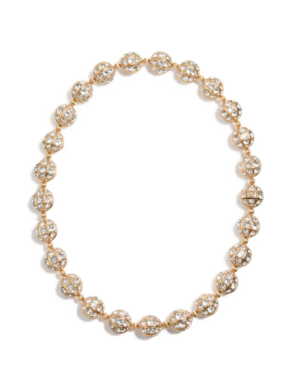Valentino Garavani crystal-embellished sphere necklace - Gold